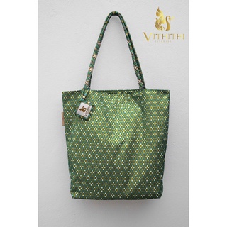 กระเป๋าผ้าไหมไทย Thai Silk Tote Bags (Thai Silk รหัส 85)