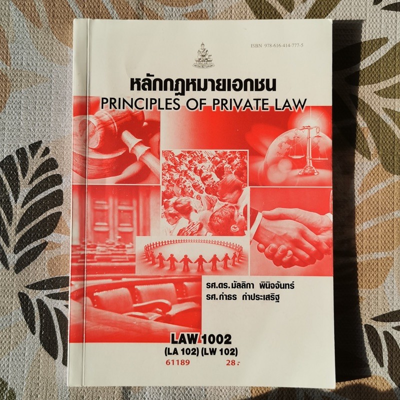 หนังสือเรียน LAW1002 (LAW1102) หลักกฎหมายเอกชนมหาวิทยาลัยรามคำแหง (ม.ราม)