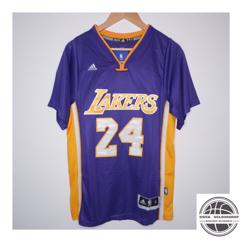 UNGU LAKERS 24 KOBE BRYANT PURPLE AD SLEEVE BASKETBALL JERSEY