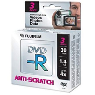 DVD-R Anti-Scratch 1 แผ่น ความจุ 1.4 GB ประมาณ 30 นาที ยีห้อ FUJIFILM