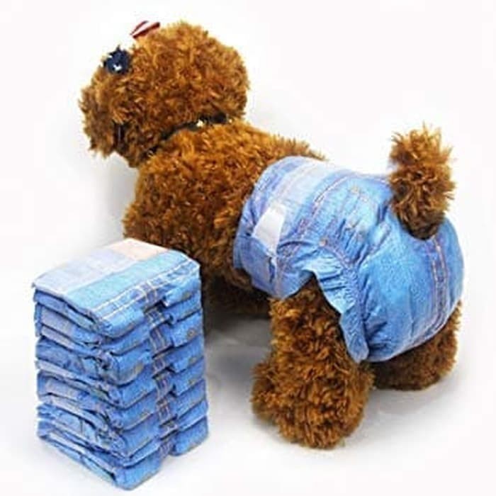 Pet Soft Pampers Jeans (S) - ผ้าอ้อมสุนัข - PSI (BOGOR)