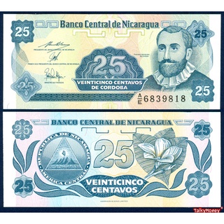 ธนบัตร นิการากัว NICARAGUA ราคา 25 เซนทาวอส ปี 1991 P-170 ของแท้ สภาพใหม่เอี่ยม 100% UNC สำหรับสะสม