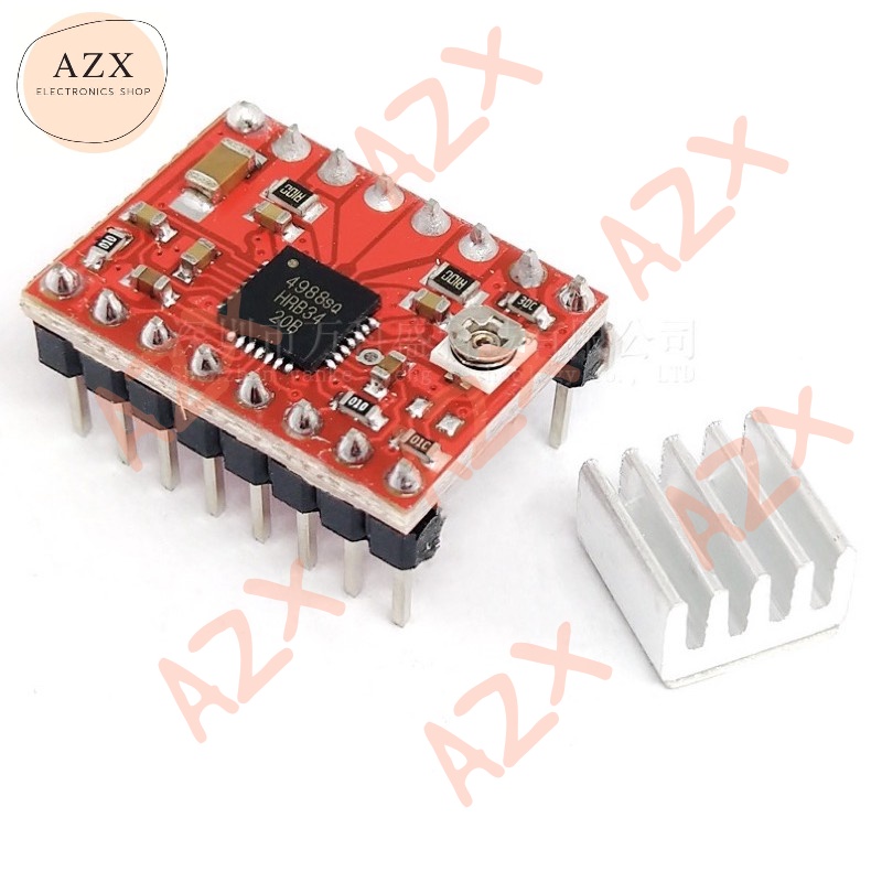 พร้อมส่ง! A4988 Stepping Motor Driver มอเตอร์ ไดรเวอร์ สีแดง4988 Stepper Motor Driver Module (for 3D