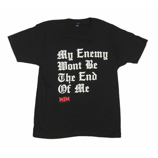 ใหม่ เสื้อยืด ผ้าฝ้าย 100% พิมพ์ลาย My Enemy สีดํา ขาว สําหรับคู่รักSize S-5XL