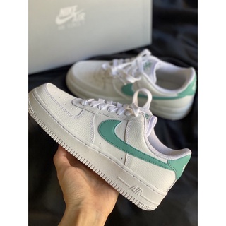 Nike airforce1 green teal รองเท้า