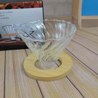 Gion-ดริปเปอร์ แก้ว กาแฟดริป กรวยดริปกาแฟ ขนาด 2-4 ถ้วย Glass Coffee Dripper