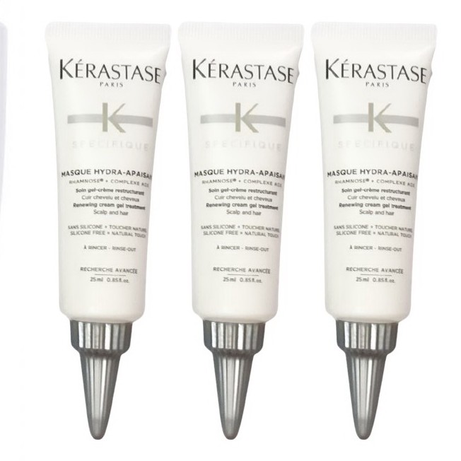 Kerastase specifique mark hydra apisant 25ml x3 หลอด  ทรีตเม้นท์มารค์ที่มีความเย็นนิดๆ ทำให้รุ้สึกผ่อนคลาย คืนความแข็งแร
