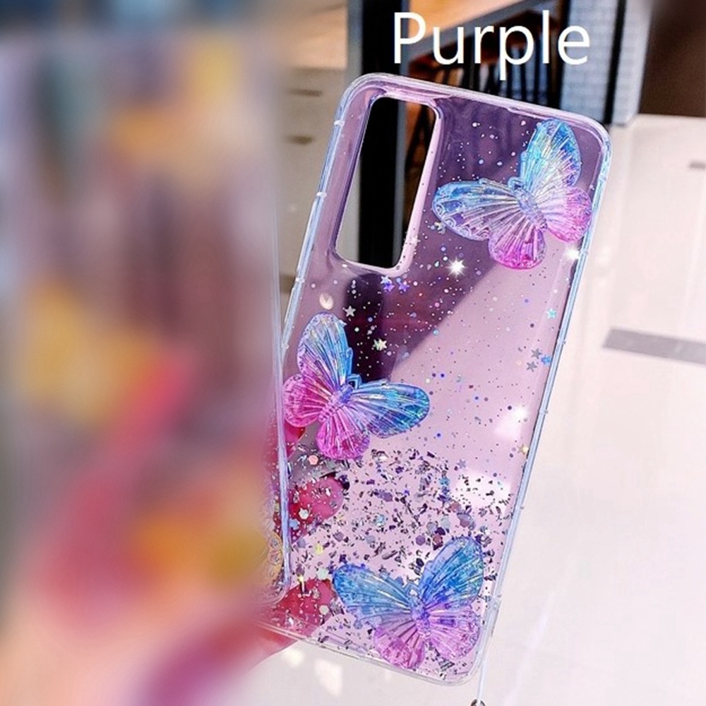 Samsung Case S20 Ultra Glitter Clear Phone Cases Samsung S8 Plus S9 Plus S10 Plus Butterflies Soft Cover Samsung S20 Plus S20Ultra S10 5G Pure Color Phone Covers Samsung S10Plus S20 FE Long Sling Samsung S20FE S9Plus S8Plus S10Plus TPU Mobile Phone Cases #8