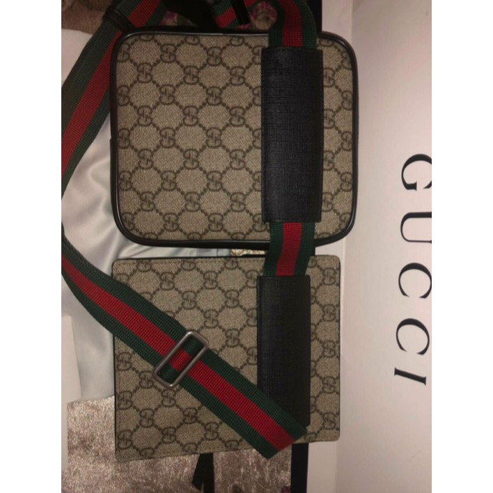 ✈️ EU_Import: Genuine แท้ 💯 กระเป๋าคาดอก Gucci ลาย Monogram สภาพเหมือนใหม่ 99.99%