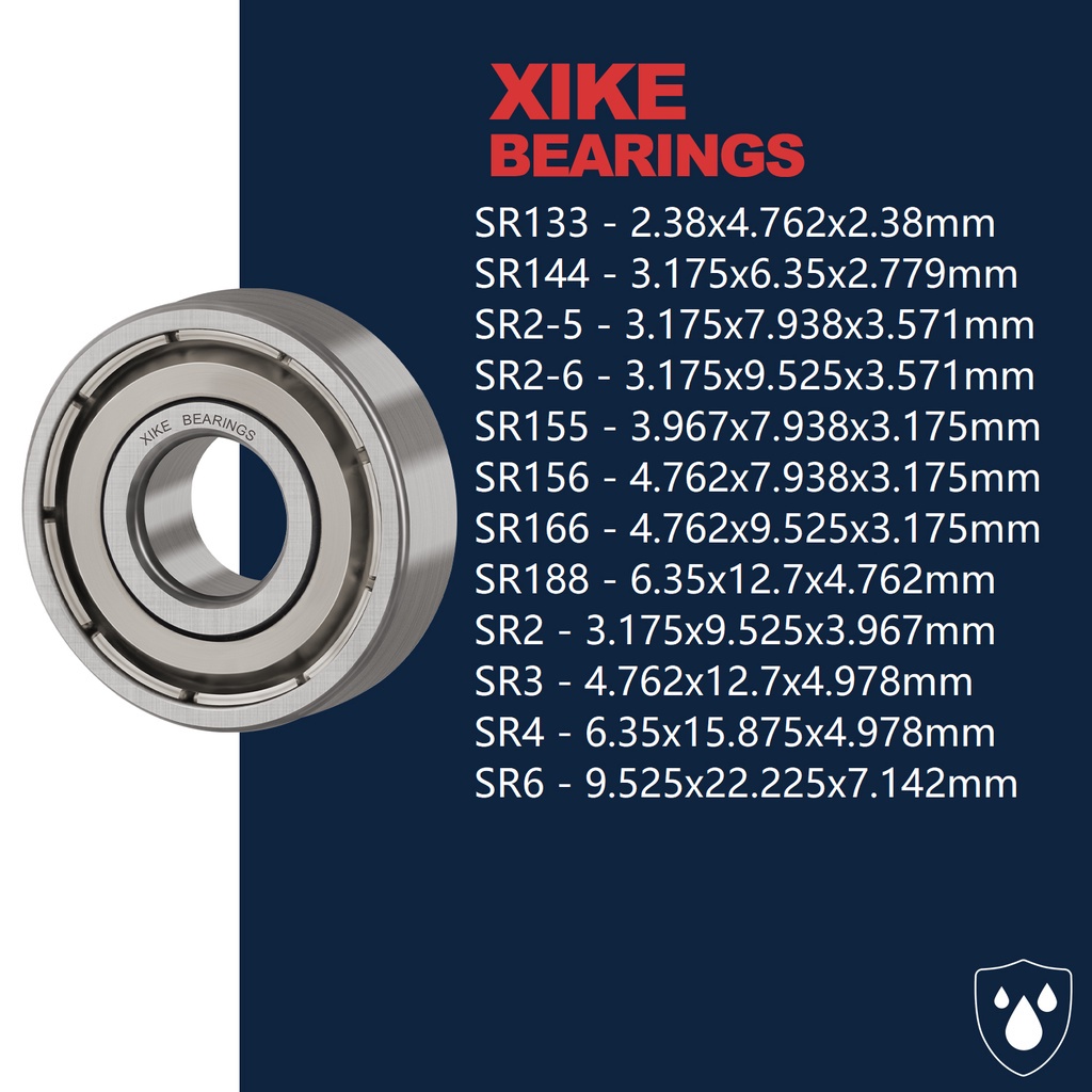 XiKe SR133ZZ SR144ZZ SR2-5ZZ SR2-6ZZ SR155ZZ SR156ZZ SR166ZZ SR188ZZ SR2ZZ SR3ZZ SR6 หน้าแปลนสแตนเลส