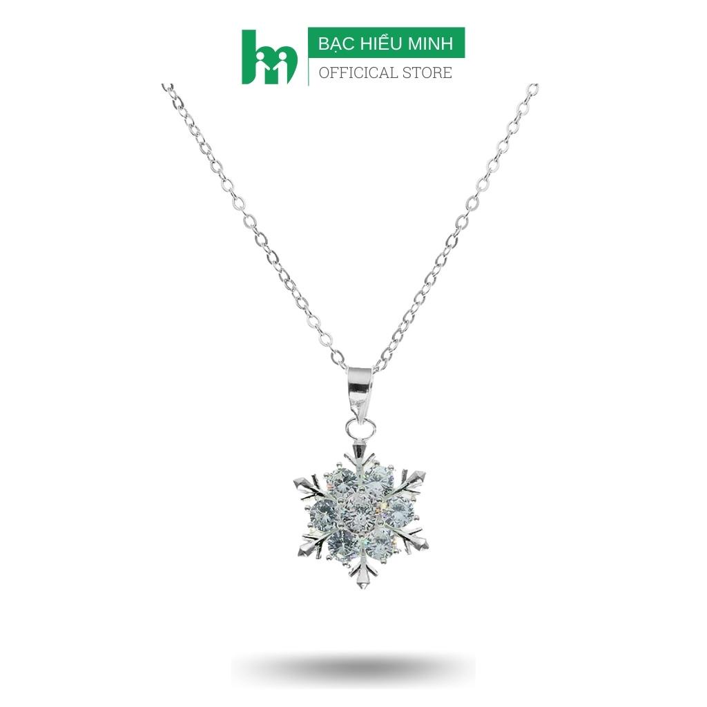Xiaoming Silver สร้อยคอผู้หญิงและจี้ DMD077S เกล็ดหิมะที่สวยงามนิรันดร์