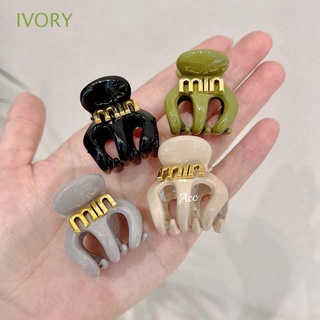 Ivory กิ๊บติดผม รูปฟักทองน่ารัก ขนาดเล็ก สีพื้น สําหรับผู้หญิง