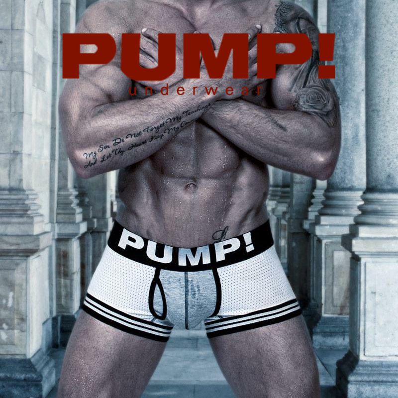 PUMP Underwear Sexy Men Boxers Mesh Breathable Comfortable Cueca Masculina Boxer Boxer Shorts Men Tr