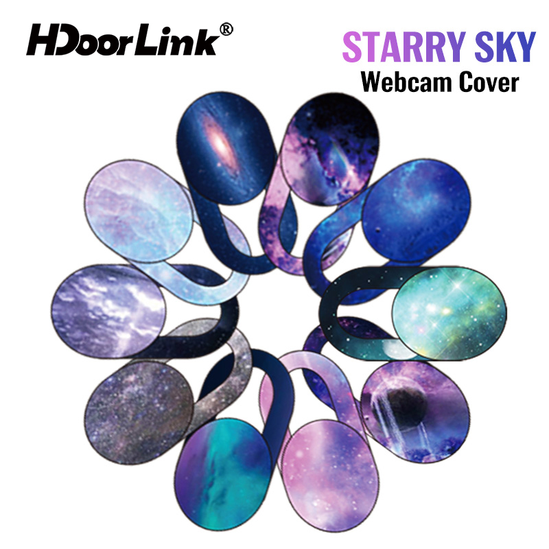 HdoorLink WebCam Cover Starry Sky Laptop Lens Stickers Mobile Phone Camera Antispy Slider Universal WebCam Cover Privacy Shutter