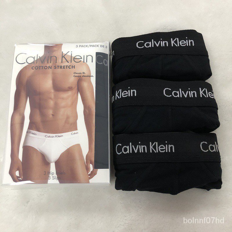 Calvin Klein underwear กางเกงในชายขาเว้า CK กางเกงในผู้ชาย() ของแท้ 100% เนื้อผ้าระบายอากาศได้ดี ดูดซับเหงื่อ zRd1