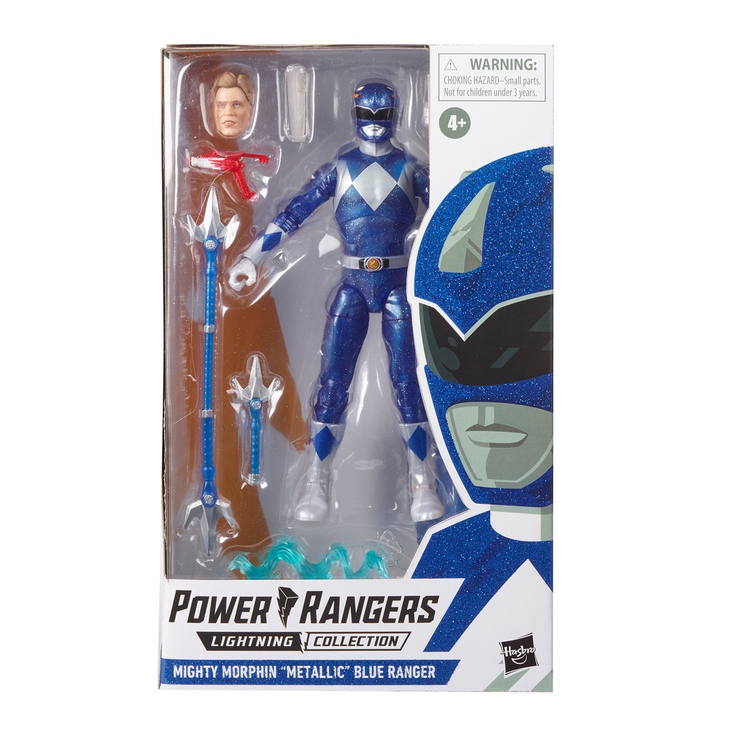 Hasbro Power Rangers Lightning Collection โมเดลตัวละคร MMPR Metallic Blue Ranger ขนาด 6 นิ ้ ว - HasbroPulse Exclusive