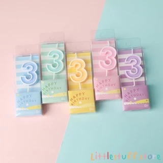 🟠🚚🇹🇭 สินค้าพร้อมส่ง (ร้านไทย) 🇹🇭 ส่งจากกทม. 🚗🟠 เทียนวันเกิดตัวเลขสีพาสเทล 0-9 เทียนตกแต่งเค้กวันเกิด 🎂🎉