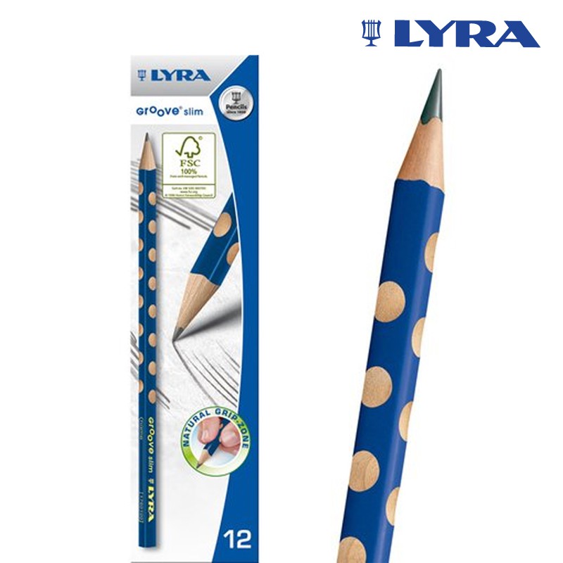(ของแท้ 100%) ดินสอฝึกเขียนแท่งสามเหลี่ยม : LYRA Groove Slim Triangle Pencil