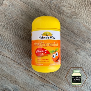 Natures Way Kids Vita Gummies Vitamin C + Zinc 60 Pastilles เยลลี่วิตามินซี+ซิงค์ เสริมภูมิต้านทานสำหรับเด็ก