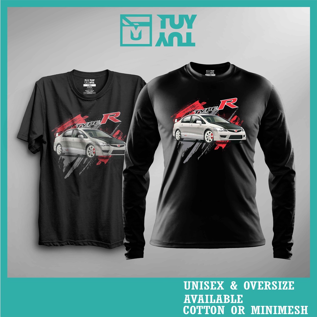 เสื้อยืด Honda Civic FD unisex เสื้อยืดขนาดใหญ่ Honda Civic FD เสื้อ Honda Civic FD Baju Cotton & Je