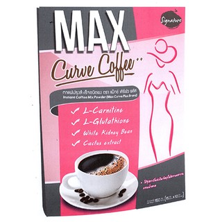 Max Curve Coffee Sugar free กาแฟผงปรุงสำเร็จ กาแฟแม็กช์ (1ห่อ 10ซอง)