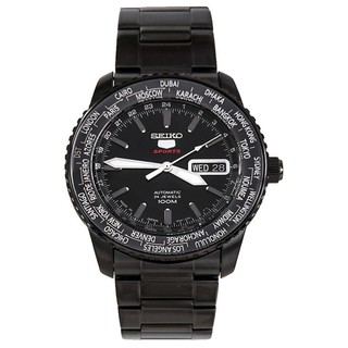 Seiko นาฬิกาข้อมือผู้ชาย สีดำ สายสแตนเลสรุ่นSRP129J1