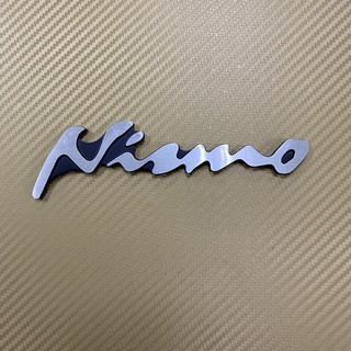 โลโก้* nismo สีเงินขอบดำ งานอลูมิเนียม ขนาด* 5 x 16.2 cm ราคาต่อชิ้น