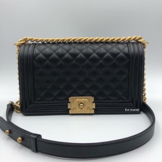 new chanel boy caviar 10 ghw hl28