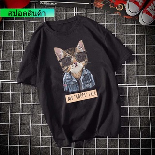 แฟชั่น &lt;พร้อมส่ง Sedia ADA&gt; เสื้อยืดผ้าฝ้าย 100% พิมพ์ลาย KUCING COMEL พลัสไซซ์