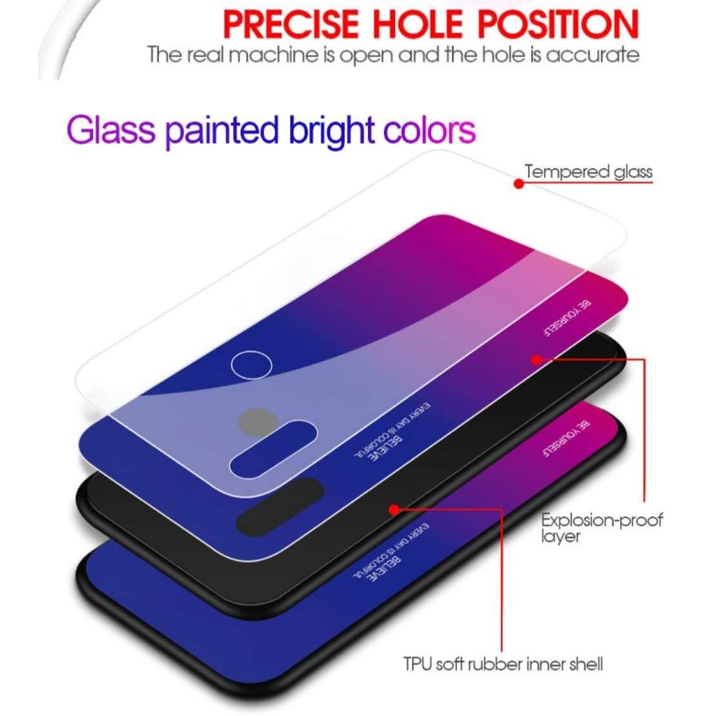 เคสกระจกทูโทน ใช้สำหรับ Oppo A78 A58 A17K A77S A17 A57 A77 A55 A16 Reno5 A15 A15S A53 A31 Reno2F Reno4เคส กันกระแทก ราคา ถูกที่สุด ดีลบีเคเค แกลเลอรีภาพที่ 8