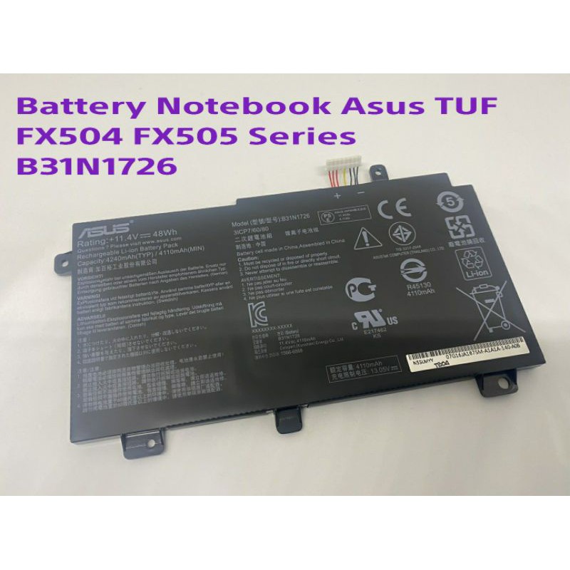 Battery Notebook Asus TUF FX504 FX505 Series B31N1726