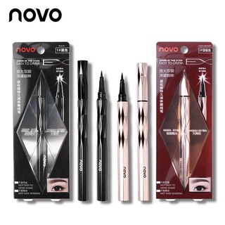 โนโว อายไลน์เนอร์ กันน้ำ NOVO Zoom In Eyes Easy To Draw Eyeliner หัวแปรงเรียวเล็กสุดๆ