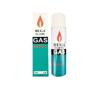 แก๊สไฟแช๊ค BUGA FLAME GAS บรรจุ 1 กระป๋อง แก๊สไฟแช๊ค ขนาดพกพา น้ำหนักรวม 50 กรัม น้ำหนักสุทธิ 30 กรัม แก๊สกระป๋อง