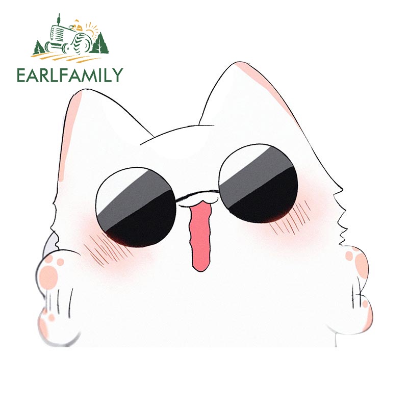 EARLFAMILY 13 ซม.Jujutsu Kaisen Gojo แมวรถสติกเกอร์ครีมกันแดด Creative รถจักรยานยนต์ Trunk กันชน JDM ไวนิล Decals แล็ปท็อป Trunk ตกแต่งรถสินค้า