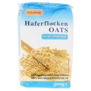 🔥The Best!! ฮาทเน่ เกล็ดข้าวโอ๊ตละเอียด 500กรัม Hahne Small Leaf Oat Flakes 500g