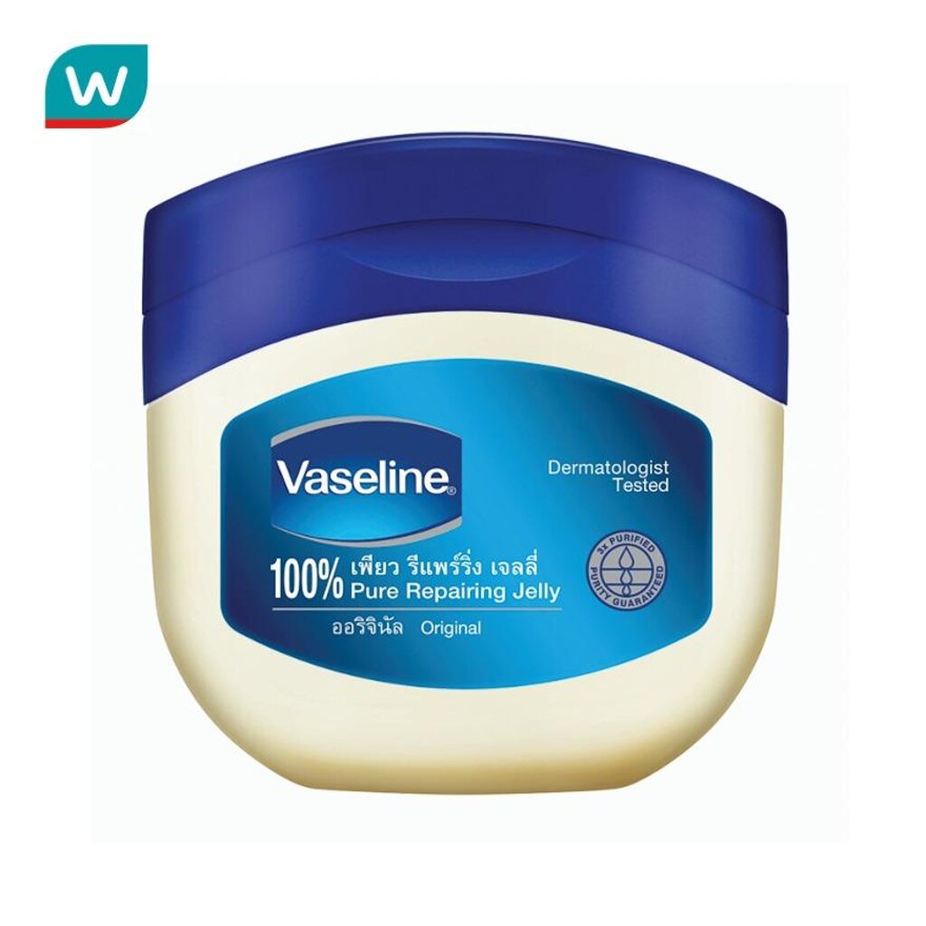 Vaseline วาสลีน 100% เพียว รีแพร์ริ่ง เจลลี่ ออริจอนอล 100 มล.