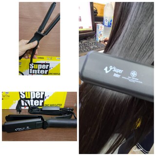 เครื่องหนีบผม ม้วนผม V Super Inter รุ่น SU186 ขนาดแผ่นรีด 1.5 นิ้ว ระบบ Ionic Hair-Flatter ทำให้ผมเรียบตรงรักษาง่าย