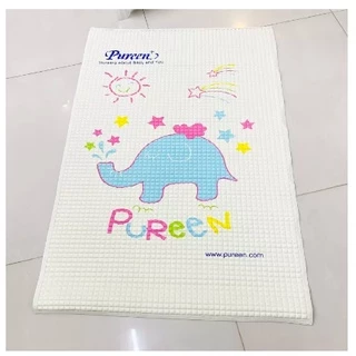 Pureen เพียวรีนผ้ายางธรรมชาติ 100% แบบปุ่มลมปูรองนอน ผืนใหญ่ (กว้าง x ยาว) 60 x 90 เซนติเมตร