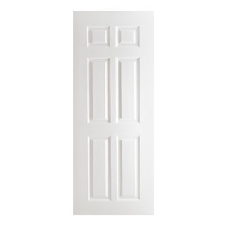ประตูภายนอก ประตูภายนอกUPVC PARAZZO MN003 80x200 ซม. สีขาว ไม่เจาะ ประตู วงกบ ประตู หน้าต่าง UPVC EXTERIOR SLAB DOOR PAR