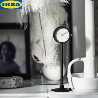 IKEA STAKIG สตาคิก นาฬิกา, ดำ16.5 ซม. ตั้งอยู่ได้เองด้วยเบ้าดูด