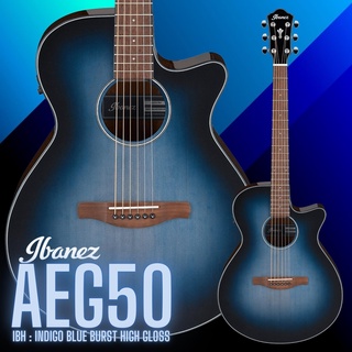 กีตาร์โปร่งไฟฟ้า Ibanez AEG50-IBH