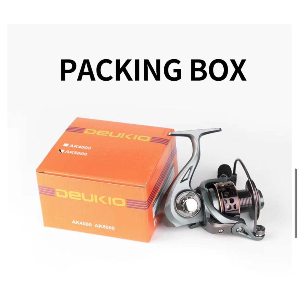 1-2 วัน (รวดเร็วทันใจ) DEUKIO รอกสปินนิ่งรุ่น DA มีให้เลือกเบอร์ AK2000-AK7000 สีดำสวยงามมาก  【ARIES