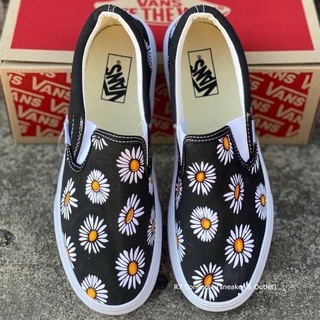 🚩  Slip On Daisy 🌼 สลิปออนเดซี่ (สีดำ) น่ารักมาก🌸 สินค้าพร้อมกล่อง ถ่ายจากงานจริง100% มีเก็บปลายทาง