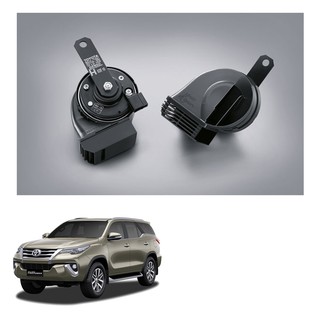 แตร 500, 400Hz 110dB สีดำ 2 ชิ้น ของแท้ สำหรับ โตโยต้า Toyota ฟอร์จูนเนอร์ Fortuner SUV ปี 2015 2016 2017 2018 2019