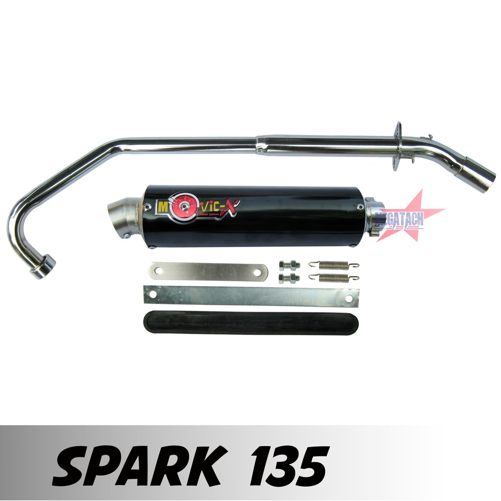 ท่อสูตร รุ่น SPARK 135 ปลายกลม ตรงรุ่น ท่อโมวิค MOVIC-X ทรง ENDURANCE มี มอก. คอท่อชุบโครเมี่ยมอย่างดี + อุปกรณ์ครบชุด