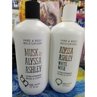 โลชั่นWhite Musk hand &amp; body Moisturiser by Alyssa Ashley 500ml