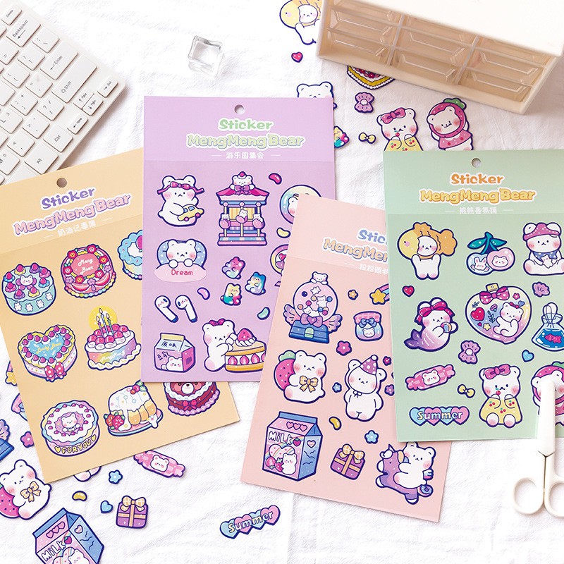 สติ๊กเกอร์น่ารัก สติ๊กเกอร์PVCกันน้ำ ไดคัทDIY พร้อมส่ง!!STICKER ขนาด22*15cm
