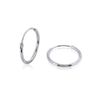 SNOWY MINIMAL ต่างหูเงินแท้ 925 Silver Jewelry ต่างหูห่วง รุ่น ES3028