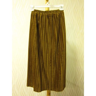 Brown Pleat Skirt