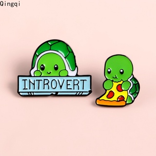 Introvert เข็มกลัด รูปเต่าพิซซ่าน่ารัก เครื่องประดับ ของขวัญ